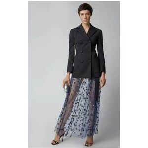 NWT Rachel Comey Fetes Navy Belted Tulle Skirt Size Medium